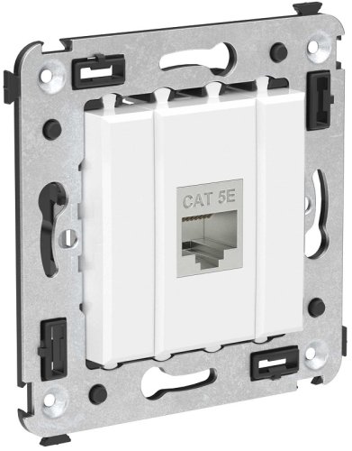 Розетка компьютерная экранированная без рамки DKC Avanti 1-м. RJ45 5е белое облако картинка